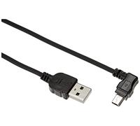 System-S Cable USB 2.0 para USB-A a USB Mini-B de 5 Pines, 30 cm, Conector en ángulo de 90 Grados