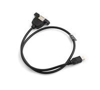 System-S - Cable USB 2.0 tipo A Panel Mount Cable Adaptador Mini USB macho a USB tipo A hembra con Screw Nuts 50 cm