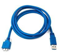 System-S Cable USB 3.0 de 180 cm Micro B macho a tipo A adaptador de tornillo en azul