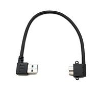 System-S Cable USB 3.0 de 25 cm Micro B Macho a Tipo A Macho en ángulo en Negro