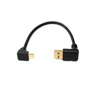 System-S Cable USB 3.1 20 cm tipo C a enchufe 3.0 A enchufe adaptador de ángulo superior 5 Gbit/s 100 W