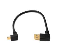 System-S Cable USB 3.1 20 cm tipo C enchufe a enchufe 3.0 A adaptador de ángulo recto de 5 Gbit/s 100 W