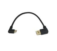 System-S Cable USB 3.1 de 25 cm Tipo C Macho a 3.0 Tipo A Macho en ángulo Recto