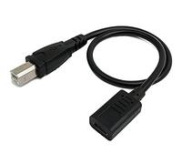 System-S Cable USB 3.1 de 30 cm Tipo C Hembra a 2.0 Tipo B Macho, Adaptador en Color Negro.