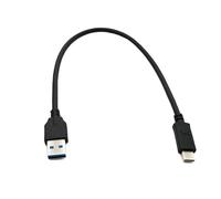 System-S Cable USB 3.1 de 30 cm Tipo C Macho a 3.0 A, Adaptador de 5 Gbps, 100 W, Color Negro