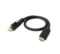 System-S Cable USB 3.1 Gen 2 100 W Tipo C Macho a Macho Adaptador de Tornillo en Negro