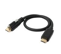 System-S Cable USB 3.1 Gen 2 100 W Tipo C Macho a Macho Adaptador de Tornillo en Negro