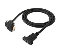 SYSTEM-S Cable USB 3.1 Gen 2 de 100 W Tipo C Macho a Hembra, ángulo de Tornillo en Negro