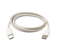 System-S Cable USB 3.1 tipo C de 100 cm macho a macho, adaptador trenzado de 5 Gbps, color blanco
