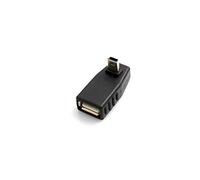SYSTEM-S Conector USB Tipo A Hembra a Mini USB Macho, ángulo de 90° hacia Arriba