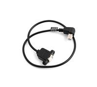 System-S Conector USB Tipo B 90 Grados ángulo Recto a USB B Entrada Panel Montaje Conector USB Cable alargador 50 cm