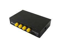 System-S Conmutador USB 2.0 4X Tipo B Hembra a A Hembra Adaptador de Interruptor en Negro