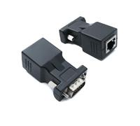 System-S Conversor Ethernet VGA sobre IP (2 Conectores VGA Macho a LAN RJ45, Alcance de 20 m)