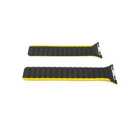 System-S Correa 38 40 41 mm de silicona flexible magnética compatible con Apple Watch Smartwatch Negro Amarillo, negro/amarillo, Eine Grösse, Clásico