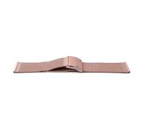 SYSTEM-S Correa de metal milanesa de 23 mm para reloj inteligente Fitbit Versa 2 y 3 en rosa, metálico/rosa, Eine Grösse