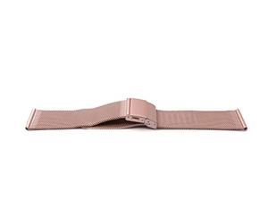 SYSTEM-S Correa de metal milanesa de 23 mm para reloj inteligente Fitbit Versa 2 y 3 en rosa, metálico/rosa, Eine Grösse
