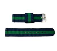 System-S - Correa de nailon para Samsung Galaxy Watch 4 (20 mm), color azul verde/azul/verde, Eine Grösse, Clásico
