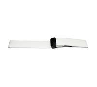 System-S Correa de silicona de 20 mm con cierre desplegable para reloj inteligente, color blanco