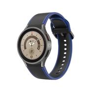 System-S Correa de silicona de 20 mm para Samsung Galaxy Watch 5 4, color azul y negro, Azul y negro., Eine Grösse