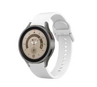 System-S Correa de silicona de 20 mm para Samsung Galaxy Watch 5 4, color blanco, Blanco, Eine Grösse, Clásico