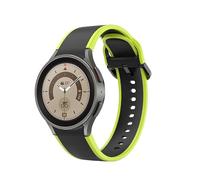 System-S Correa de silicona de 20 mm para Samsung Galaxy Watch 5 4, color blanco y rosa, Blanco + Rosa, Eine Grösse