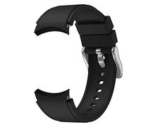 System-S Correa flexible de silicona 20 mm para Samsung Galaxy Watch 4 Smartwatch Negro