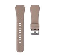 System-S Correa flexible de silicona de 22 mm para reloj inteligente Samsung Gear S3 en marrón claro