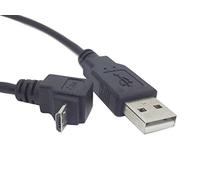 SYSTEM-S Corto Micro USB Cable de Datos Cable de Carga con Conectores de ángulo 90 Grados ángulo Recto 20 cm