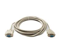 System-S D Sub - Cable de módem nulo (5 m, 9 pines hembra a hembra, adaptador RS232 DB9), color gris
