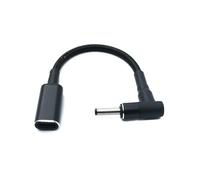 SYSTEM-S DC 20V cable 15cm 3.5 x 1.35 enchufe a USB 3.1 tipo C bus trenzado ángulo