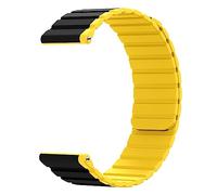 System-S Eine Grösse - Correa de silicona magnética para Samsung Galaxy Watch 5 4, 22 mm, color amarillo y negro