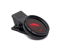SYSTEM-S Filtro de Color Rojo 37 mm Lente Color con Clip para Smartphones en Negro