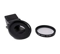 SYSTEM-S Filtro UV de 37 mm sin Revestimiento, Lente Fina con Clip para Smartphones, Color Negro