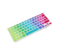 System-S Funda de Teclado de Silicona QWERTZ para Teclado alemán MacBook Pro 13 15 17 Pulgadas iMac MacBook Air de 13 Pulgadas en Colores del Arco Iris