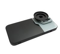 SYSTEM-S Funda para Objetivo 52 mm Compatible con Efecto Lente con Rosca para iPhone 14 Pro MAX en Negro y Gris