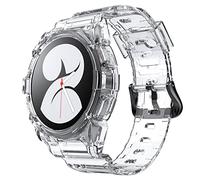System-S Funda y correa de TPU para Samsung Galaxy Watch 5 4, 40 mm, transparente, transparente, Eine Grösse