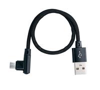 System-S Inline - Cable USB 2.0 (25 cm, Conector Micro B Macho a 2,0 A, Trenzado), Color Negro