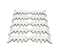 SYSTEM-S Juego de 10 bobinadores de cables, de silicona, color blanco