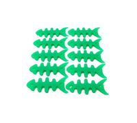 SYSTEM-S Juego de 10 bobinadores de cables, de silicona, color verde