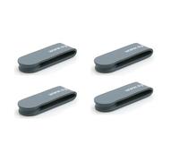System-S Juego de 4 Soportes magnéticos para Cables, para Auriculares, Auriculares, Color Negro