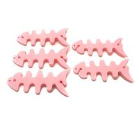 SYSTEM-S Juego de 5 enrolladores de cables, de silicona, color rosa