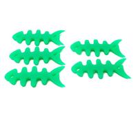 SYSTEM-S Juego de 5 enrolladores de cables, de silicona, color verde