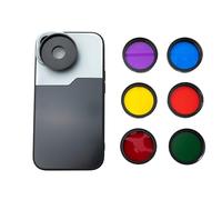 SYSTEM-S Juego de filtros de Color, 37 mm, 6 Unidades, Filtro de Lente de Color con Rosca para iPhone 15