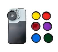 SYSTEM-S Juego de filtros de Color, 37 mm, 6 Unidades, Filtro de Lente de Color con Rosca para iPhone 15 Pro