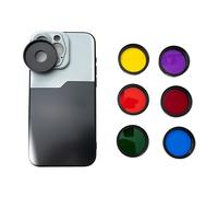 SYSTEM-S Juego de filtros de Color, 37 mm, 6 Unidades, Filtro de Lente de Color con Rosca para iPhone 15 Pro MAX