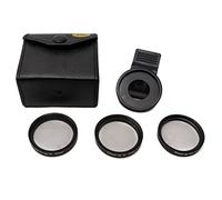 SYSTEM-S Juego de filtros para Macro con Funda de Clip, Color Negro