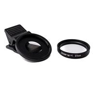 SYSTEM-S Lente Macro + 1 Filtro Zoom Close Up con Clip en Negro.