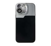 SYSTEM-S Lente Macro 2.8X HD Filtro con Funda en Negro para iPhone 13 Pro