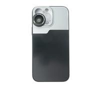 SYSTEM-S Lente Macro 2.8X HD Filtro con Funda en Negro para iPhone 13 Pro MAX