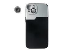 SYSTEM-S Lente Macro 30x Filtro microscopio con Funda en Negro para iPhone 13